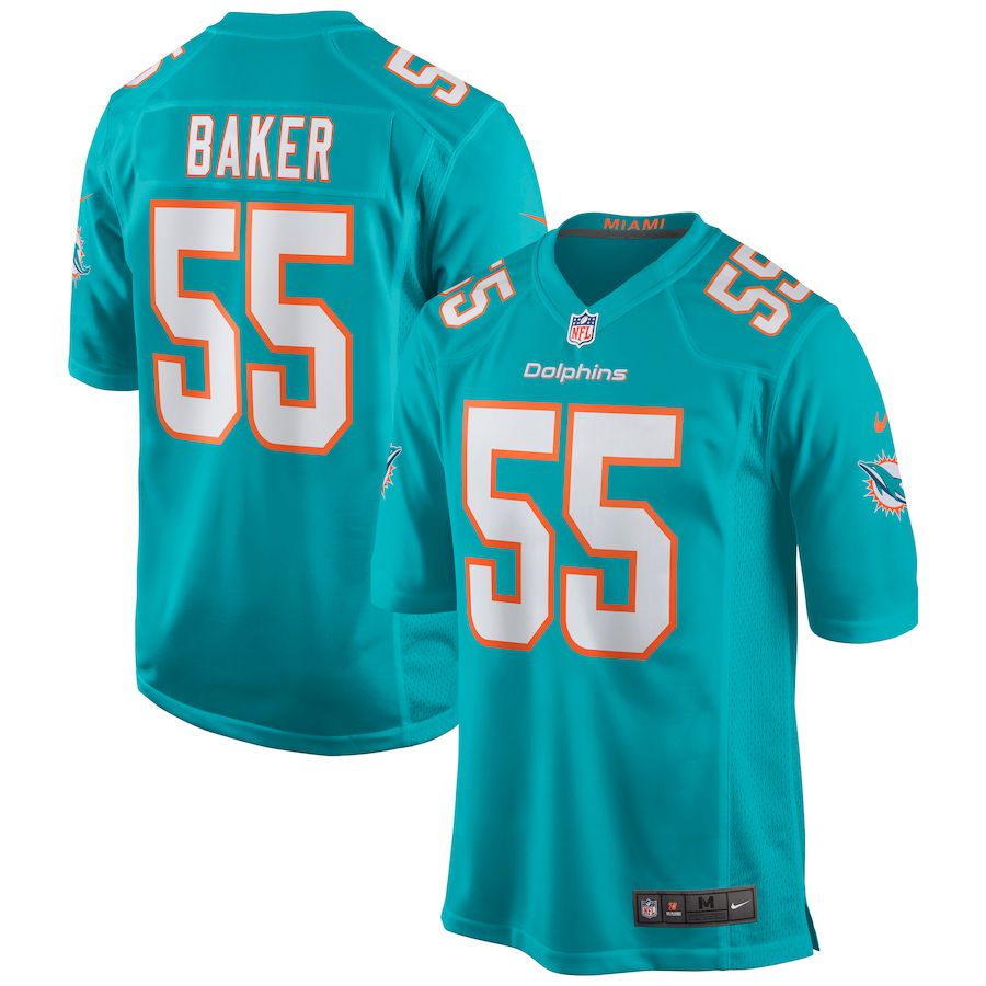 Men Miami Dolphins #55 Jerome Baker Nike Green Game NFL Jersey